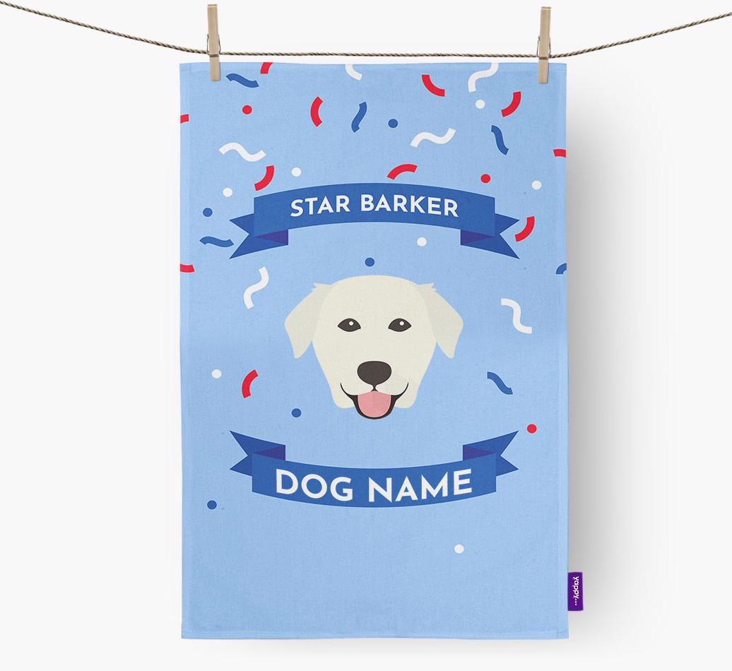 'Star Barker' - Personalized {breedFullName} Tea Towel