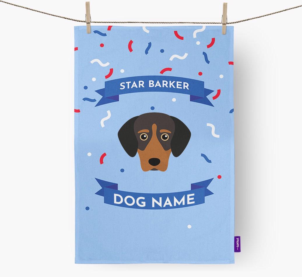 'Star Barker' - Personalized {breedFullName} Tea Towel
