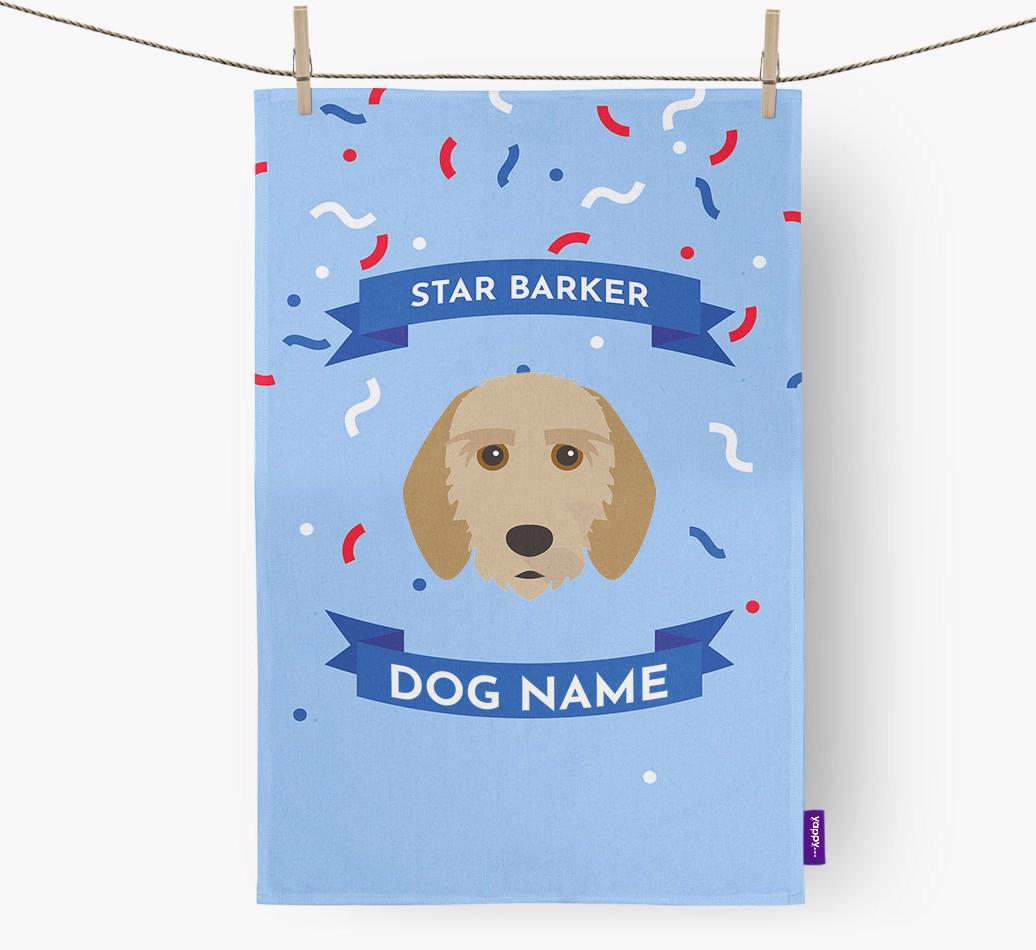 'Star Barker' - Personalized {breedFullName} Tea Towel