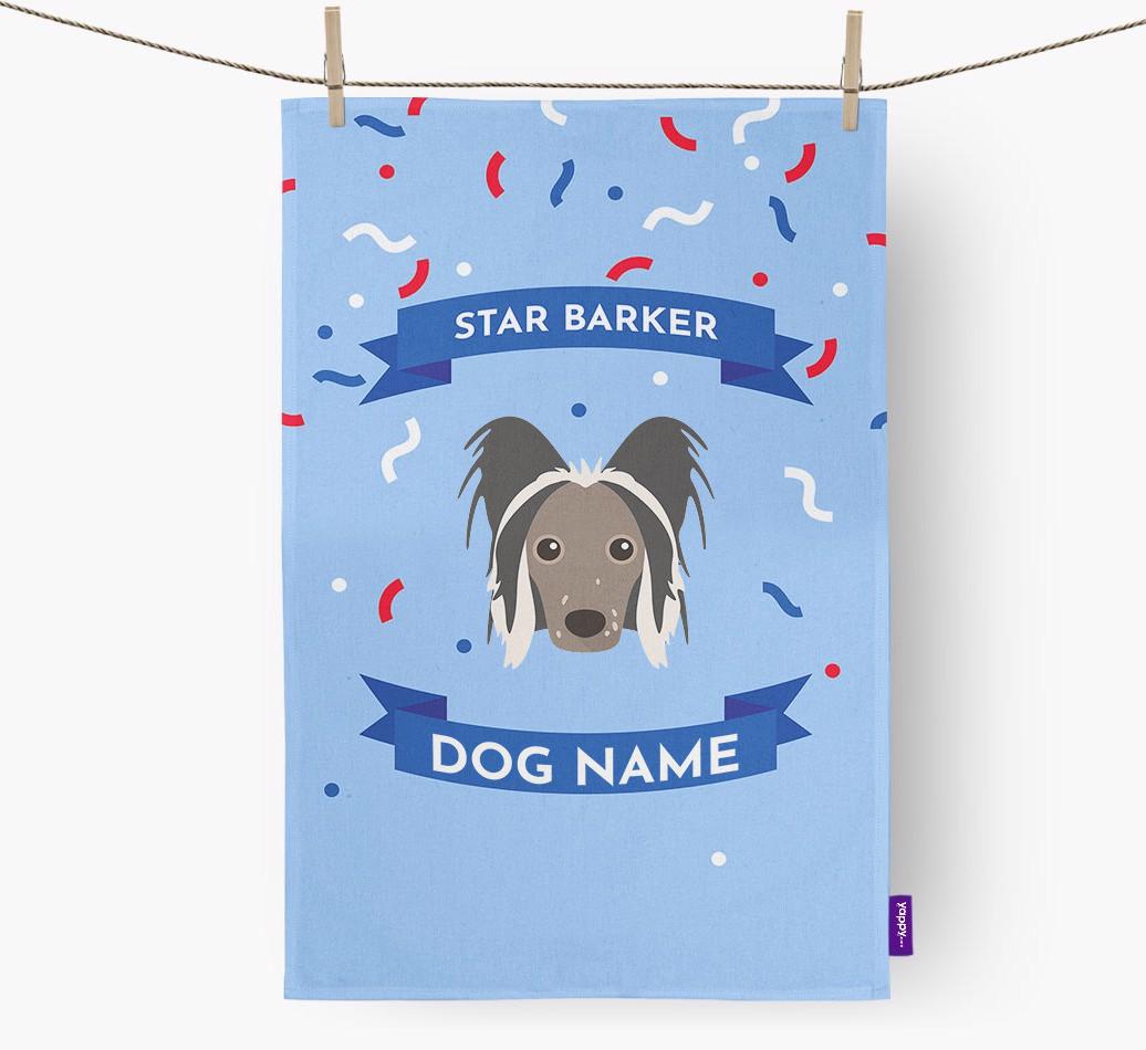 'Star Barker' - Personalized {breedFullName} Tea Towel