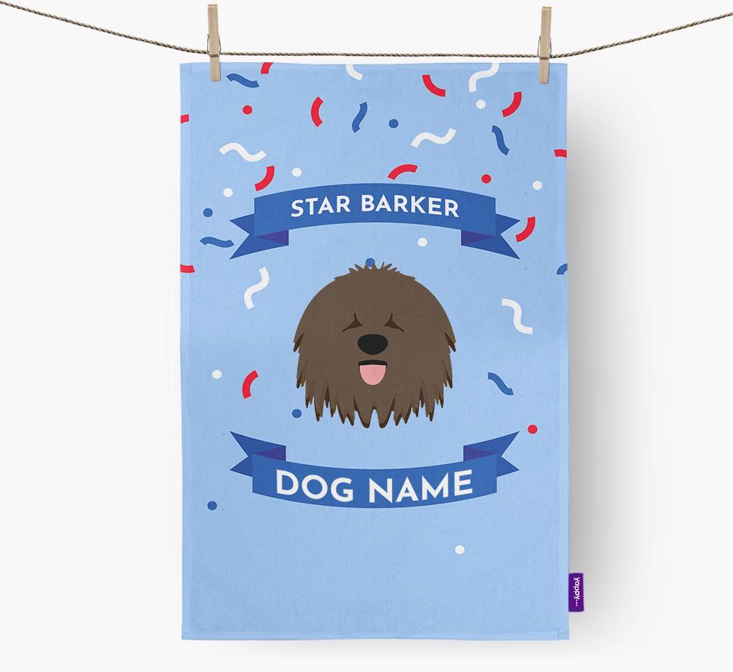 'Star Barker' - Personalized {breedFullName} Tea Towel