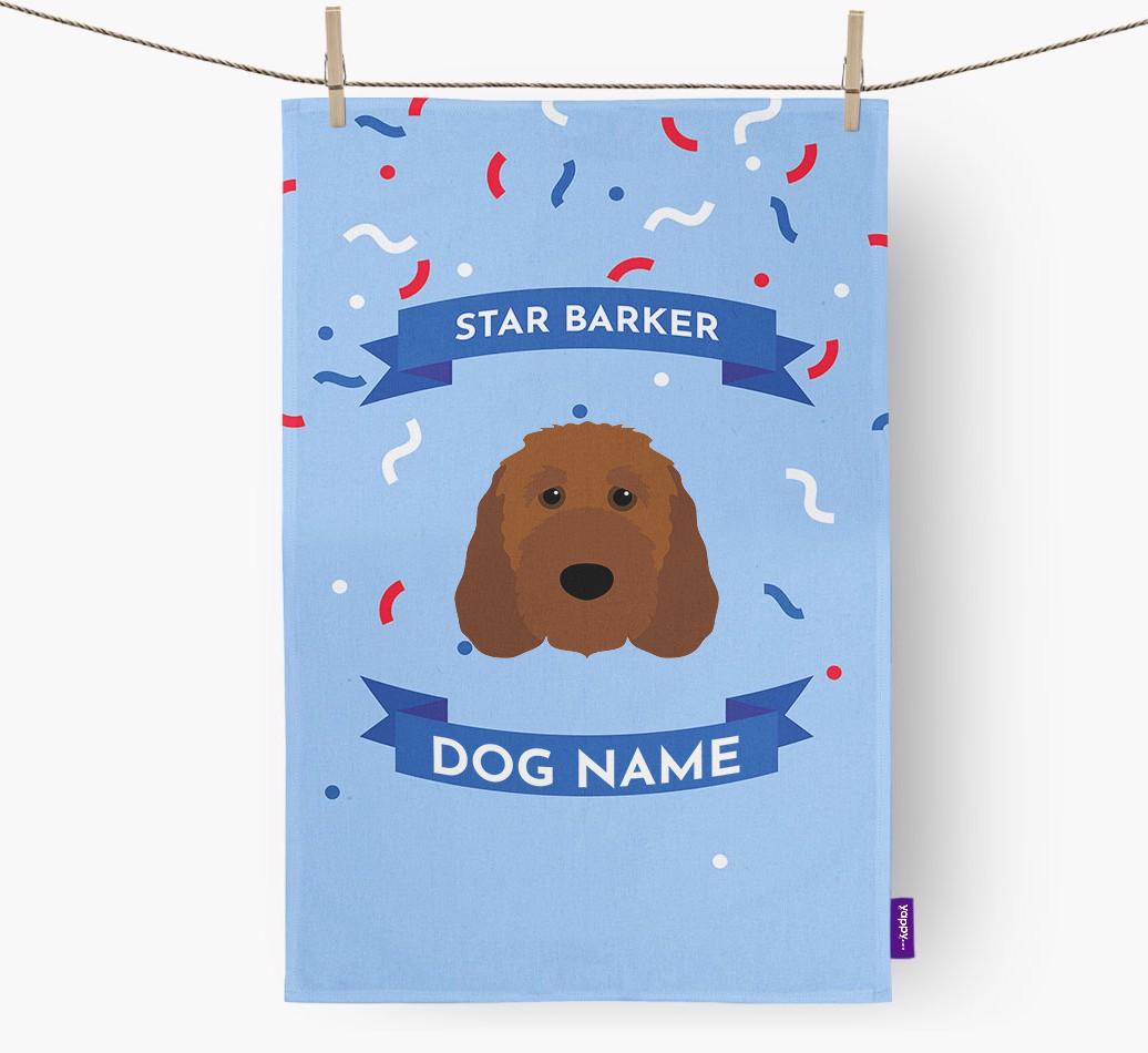'Star Barker' - Personalized {breedFullName} Tea Towel