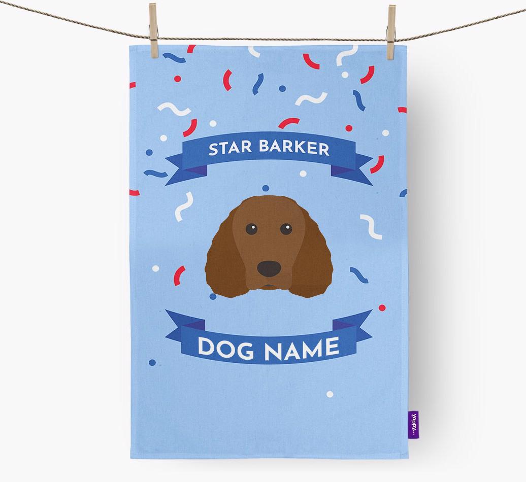 'Star Barker' - Personalized {breedFullName} Tea Towel