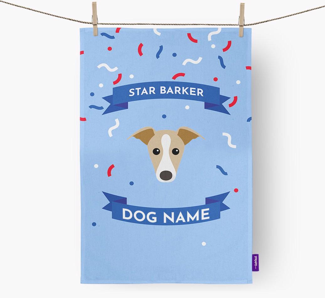 'Star Barker' - Personalized {breedFullName} Tea Towel