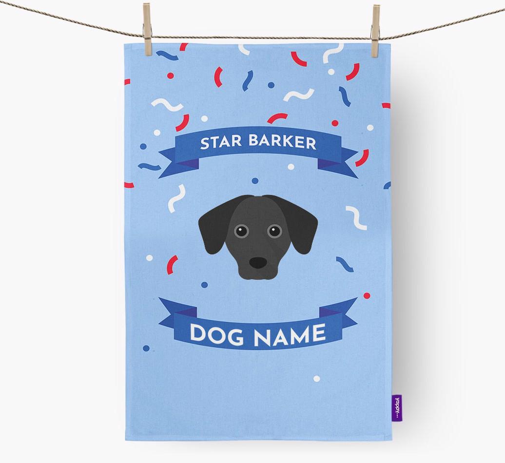 'Star Barker' - Personalized {breedFullName} Tea Towel