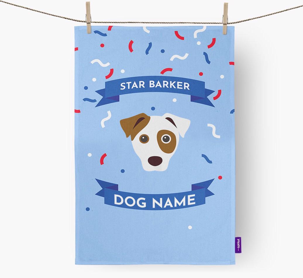 'Star Barker' - Personalized {breedFullName} Tea Towel