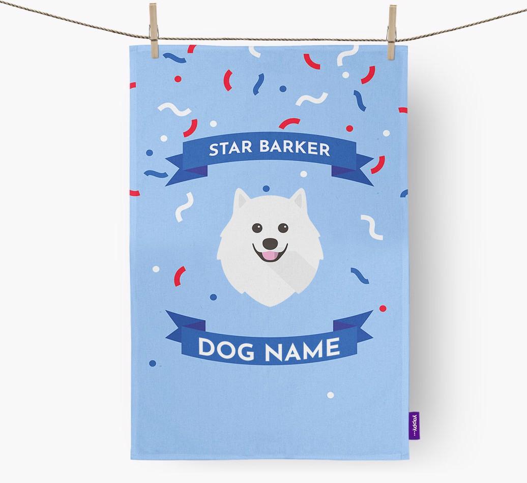 'Star Barker' - Personalized {breedFullName} Tea Towel