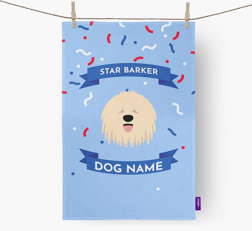 'Star Barker' - Personalized {breedFullName} Tea Towel