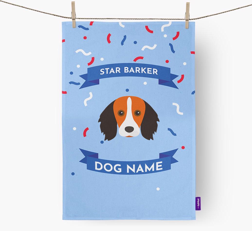 'Star Barker' - Personalized {breedFullName} Tea Towel