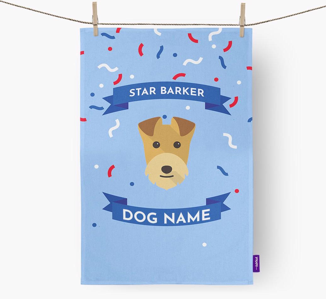 'Star Barker' - Personalized {breedFullName} Tea Towel