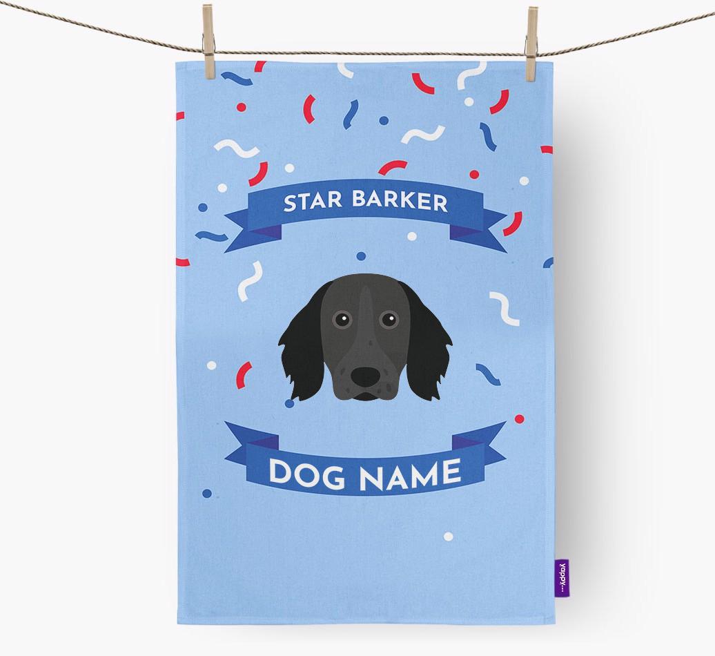 'Star Barker' - Personalized {breedFullName} Tea Towel