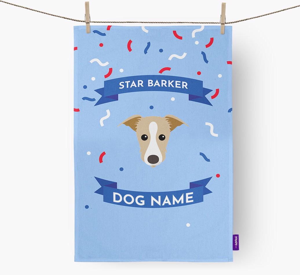 'Star Barker' - Personalized {breedFullName} Tea Towel