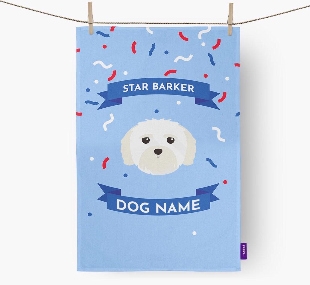 'Star Barker' - Personalized {breedFullName} Tea Towel
