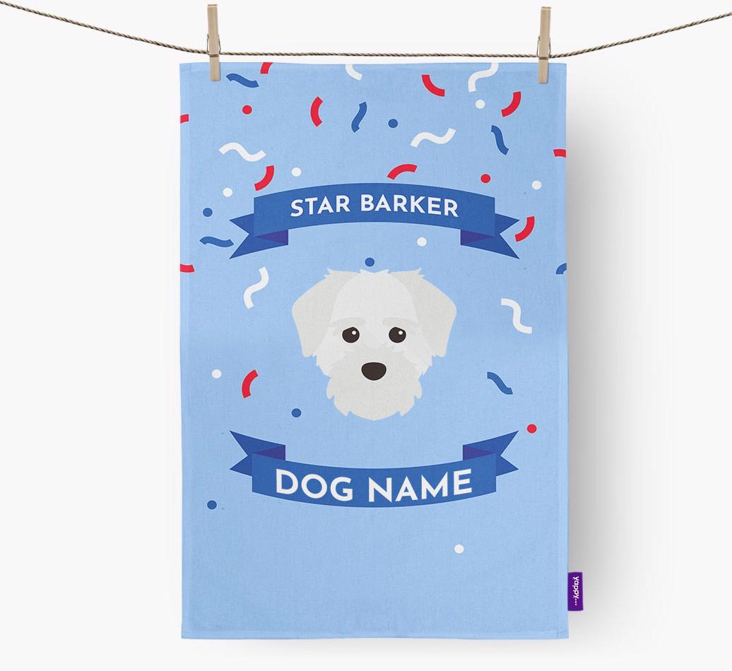 'Star Barker' - Personalized {breedFullName} Tea Towel