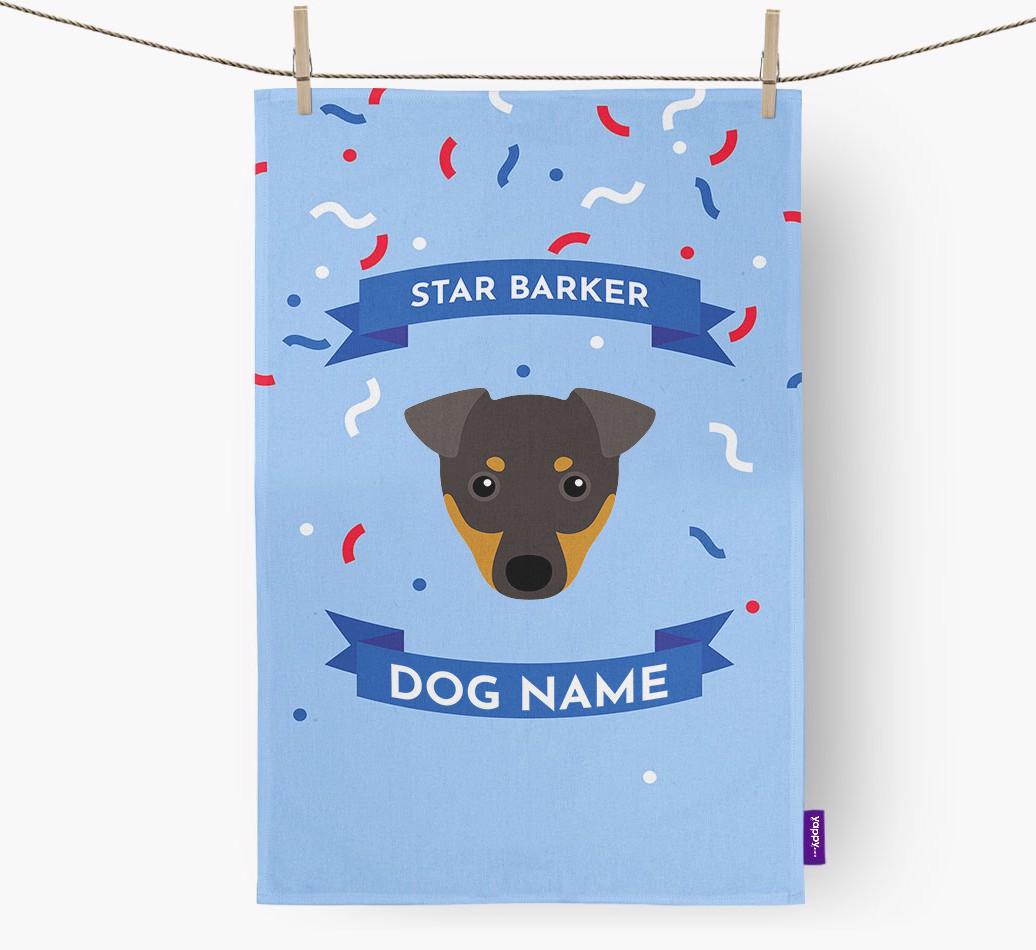 'Star Barker' - Personalized {breedFullName} Tea Towel