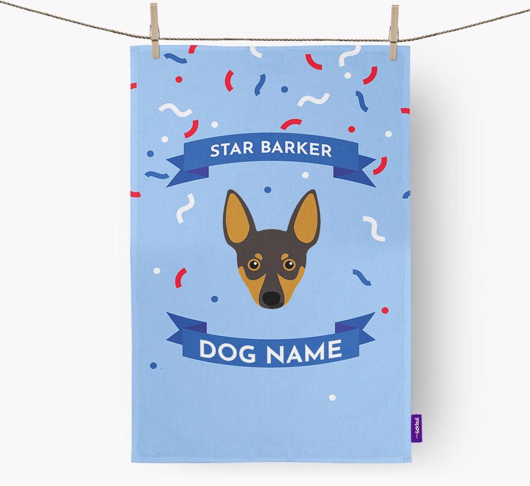 'Star Barker' - Personalized {breedFullName} Tea Towel