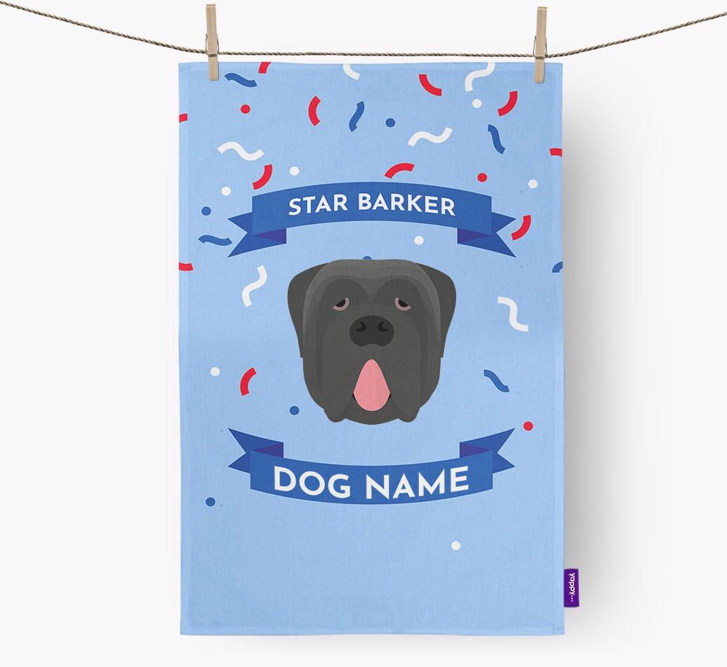 'Star Barker' - Personalized {breedFullName} Tea Towel