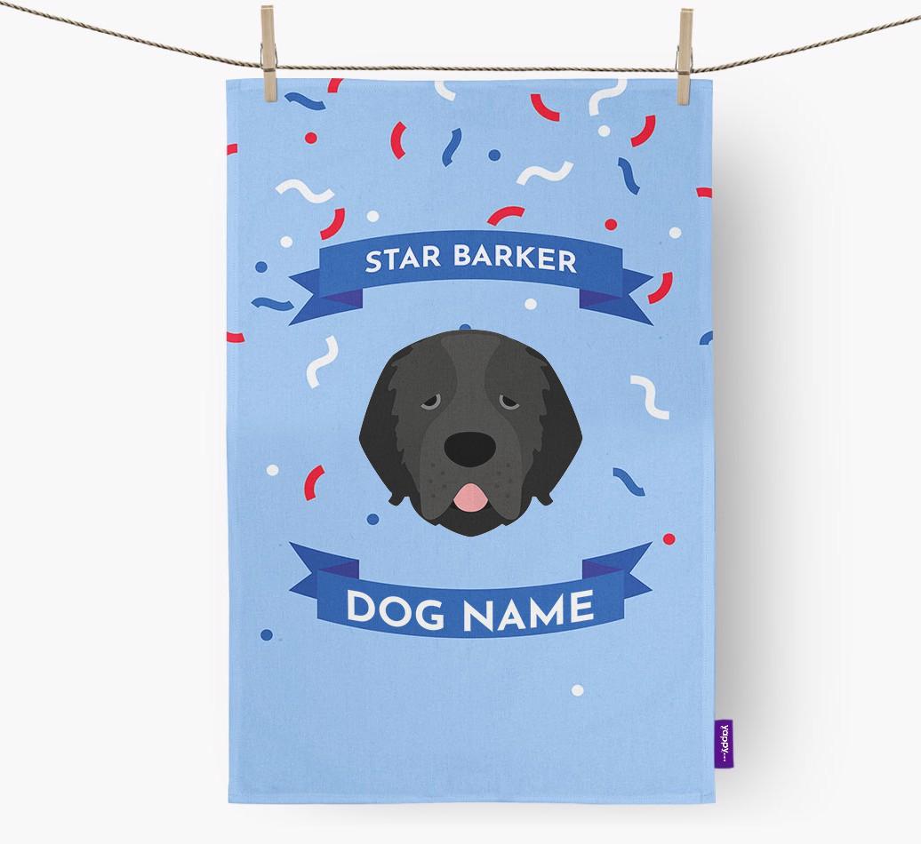 'Star Barker' - Personalized {breedFullName} Tea Towel