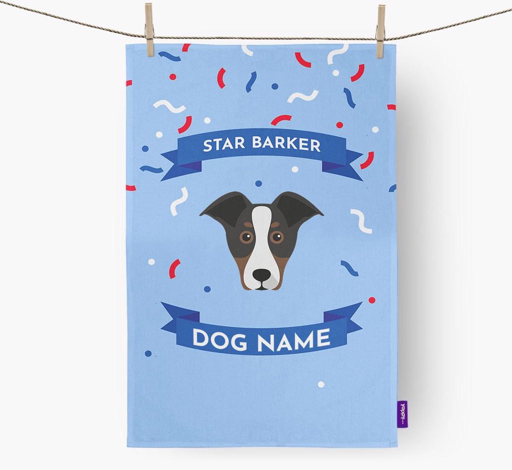 'Star Barker' - Personalized {breedFullName} Tea Towel