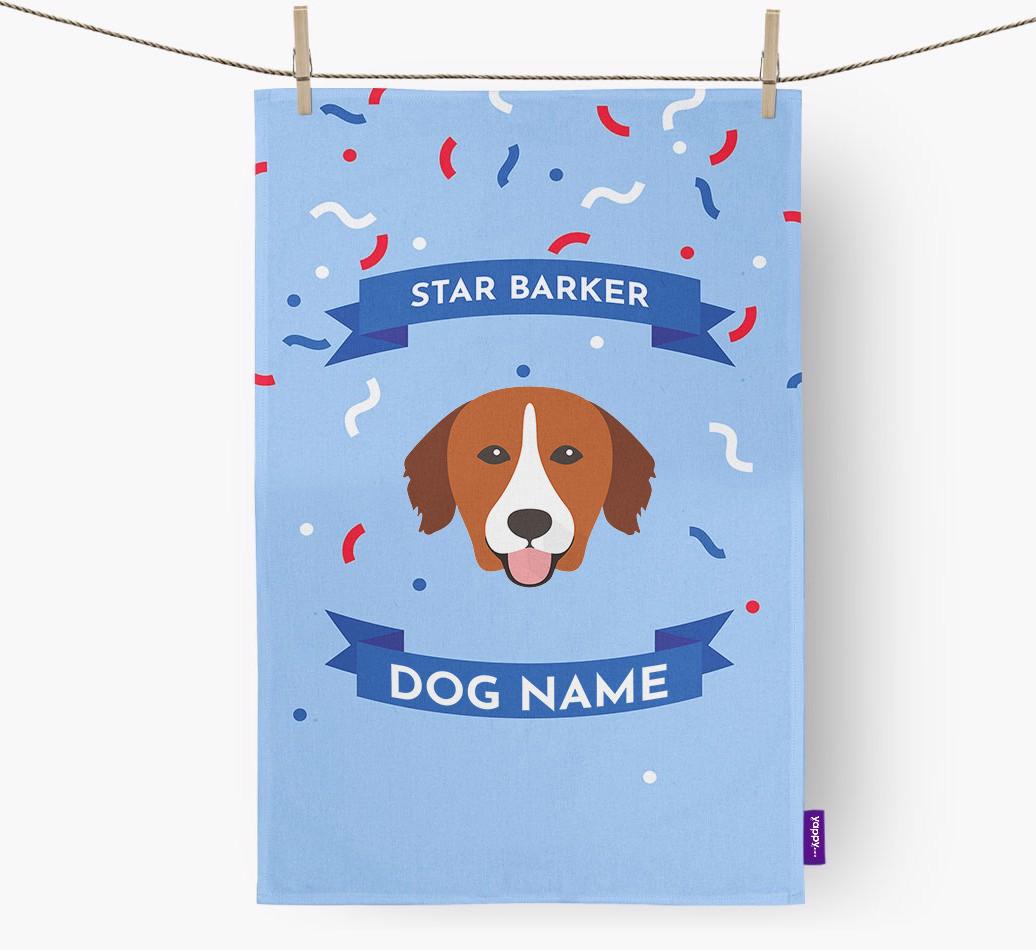 'Star Barker' - Personalized {breedFullName} Tea Towel