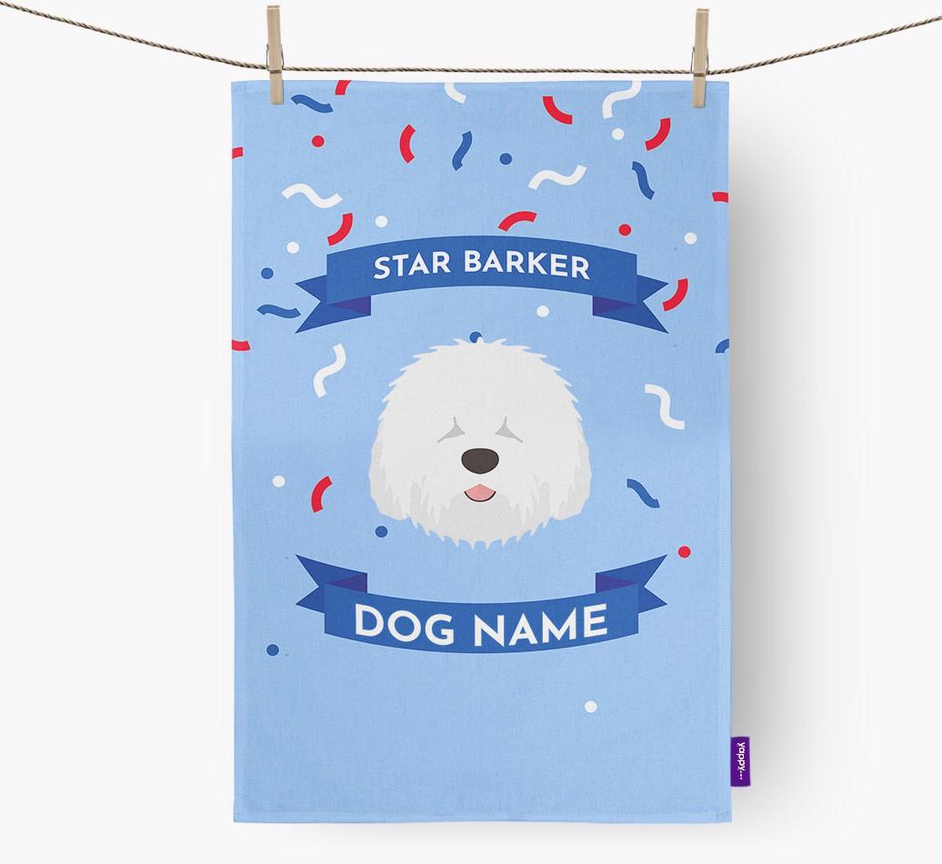'Star Barker' - Personalized {breedFullName} Tea Towel