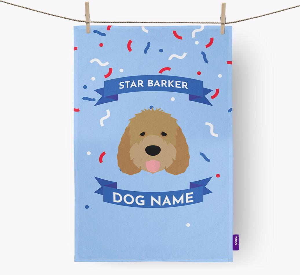 'Star Barker' - Personalized {breedFullName} Tea Towel