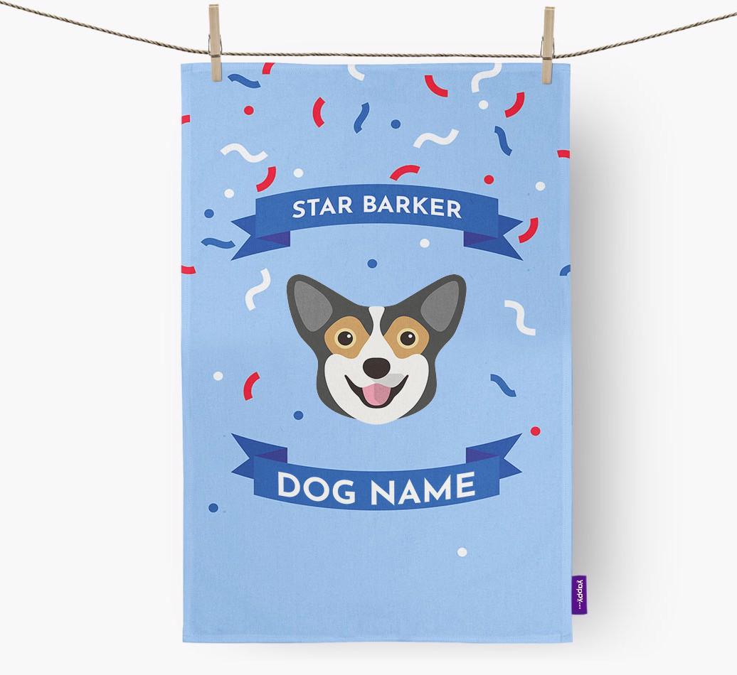 'Star Barker' - Personalized {breedFullName} Tea Towel