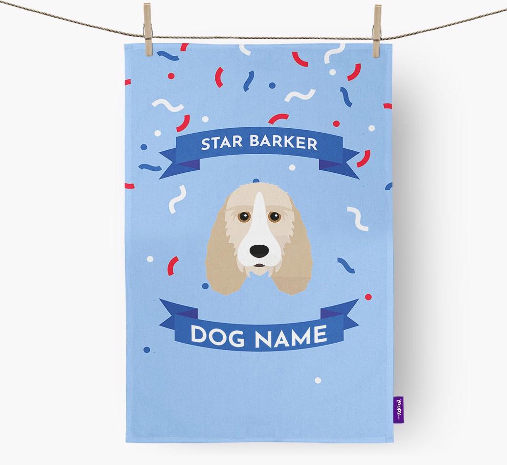 'Star Barker' - Personalized {breedFullName} Tea Towel