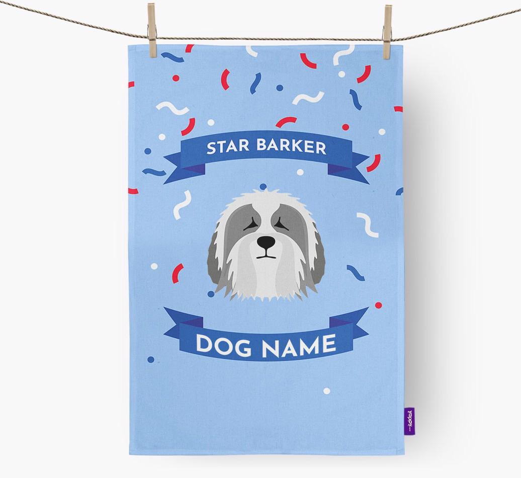 'Star Barker' - Personalized {breedFullName} Tea Towel