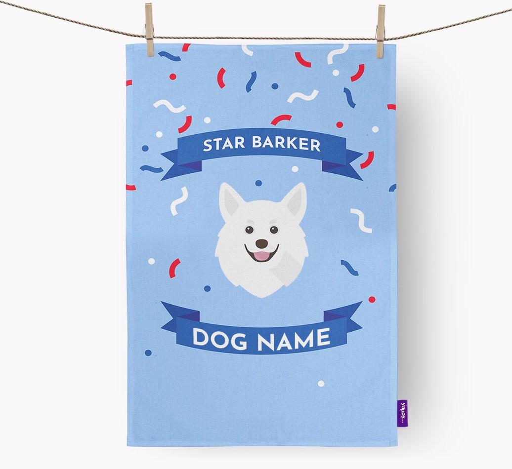 'Star Barker' - Personalized {breedFullName} Tea Towel