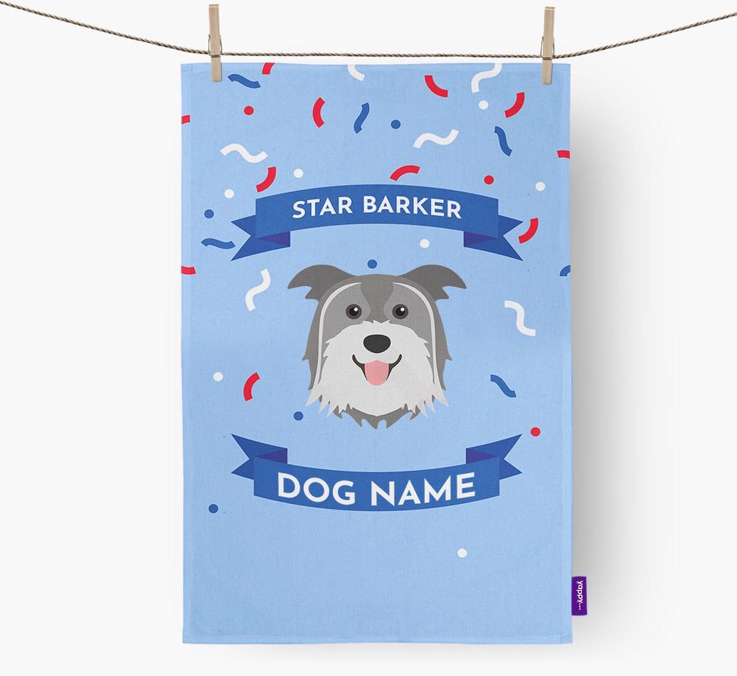 'Star Barker' - Personalized {breedFullName} Tea Towel