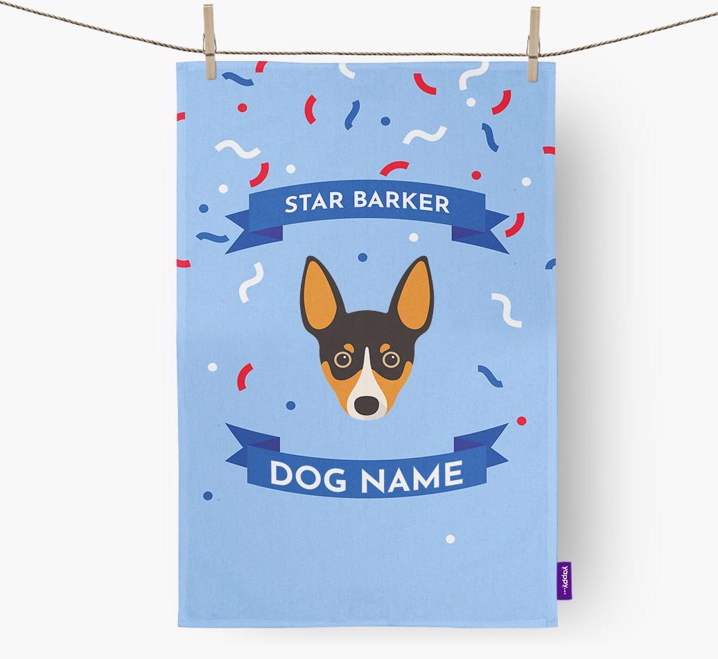 'Star Barker' - Personalized {breedFullName} Tea Towel