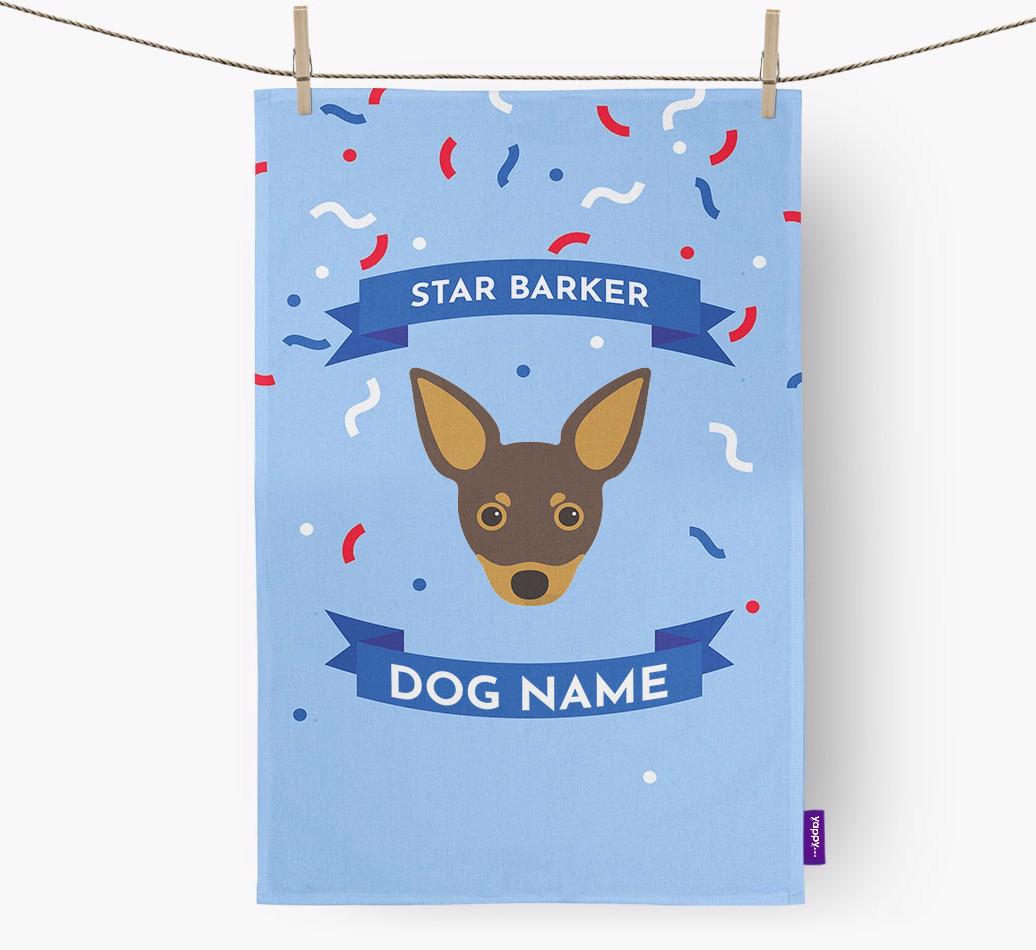 'Star Barker' - Personalized {breedFullName} Tea Towel