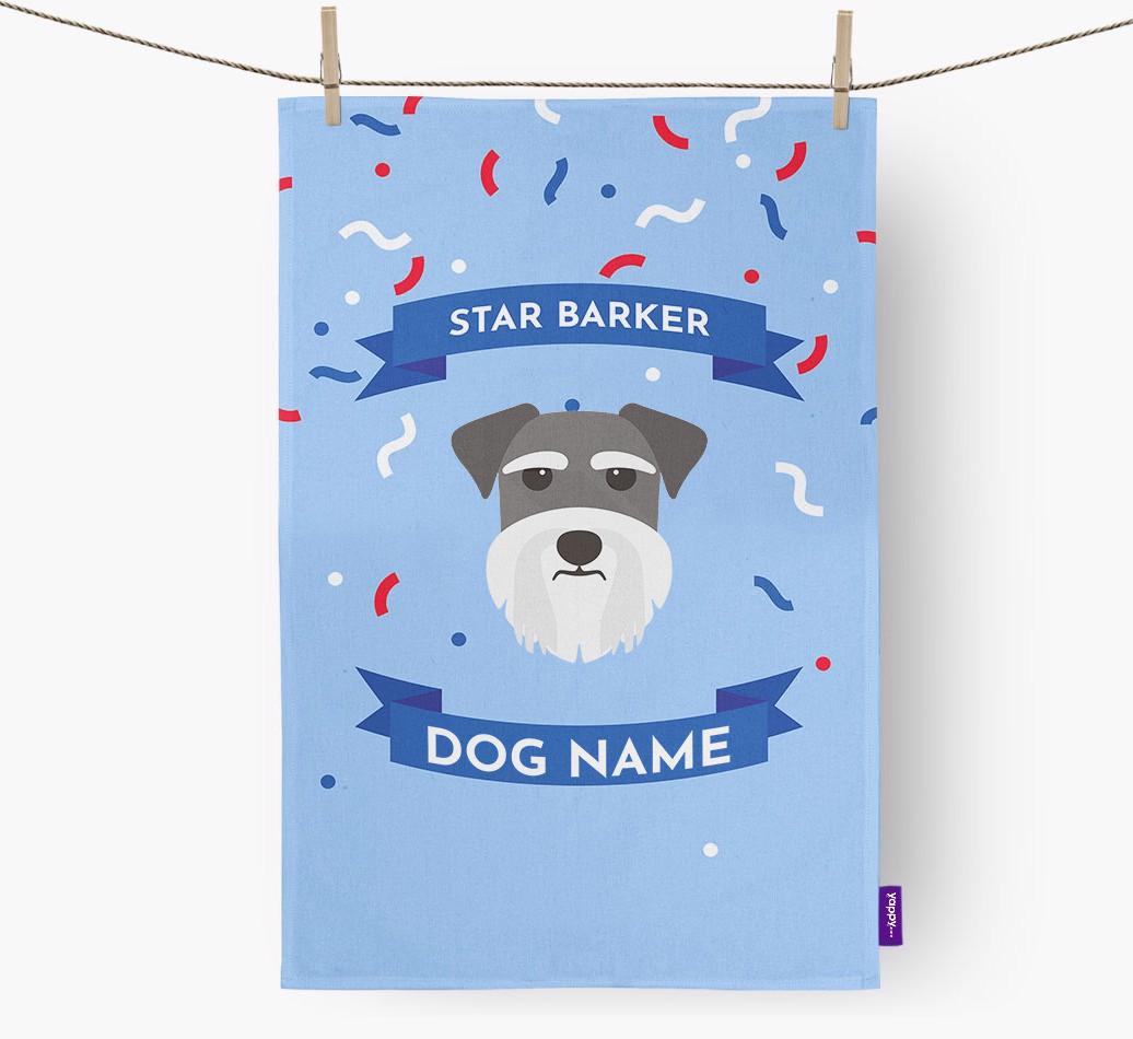 'Star Barker' - Personalized {breedFullName} Tea Towel