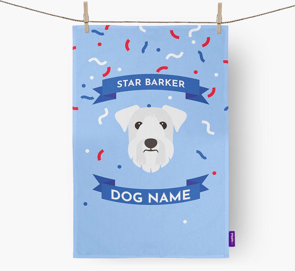 'Star Barker' - Personalized {breedFullName} Tea Towel