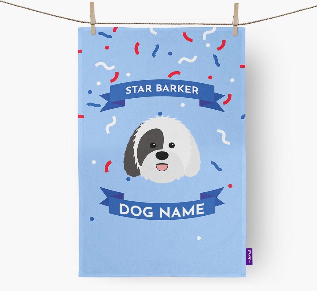 'Star Barker' - Personalized {breedFullName} Tea Towel