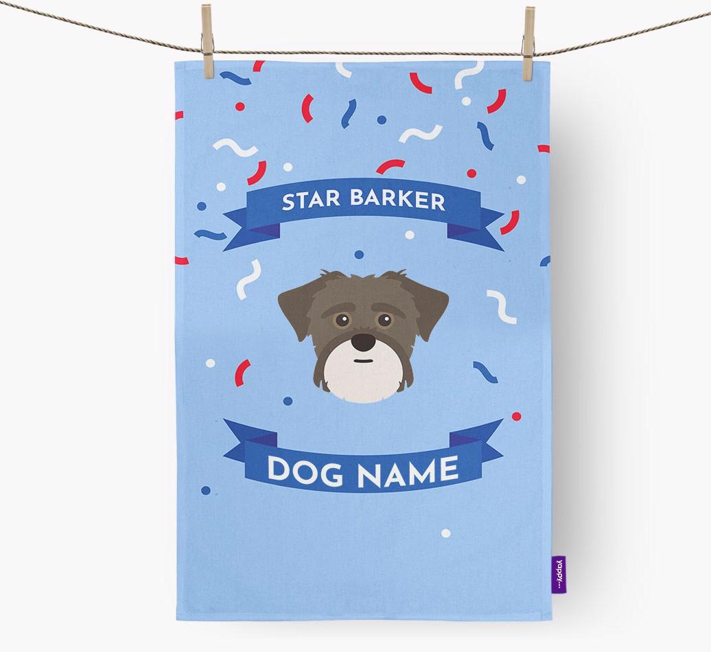 'Star Barker' - Personalized {breedFullName} Tea Towel