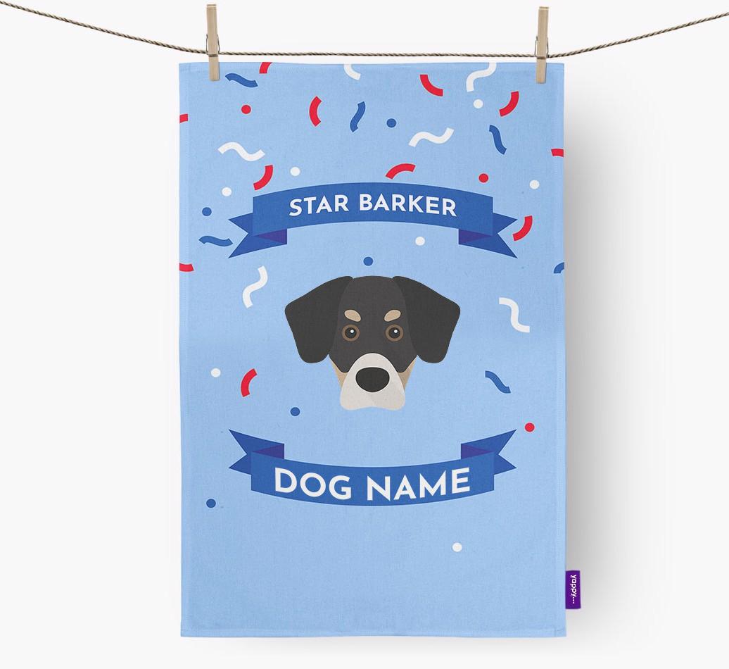 'Star Barker' - Personalized {breedFullName} Tea Towel