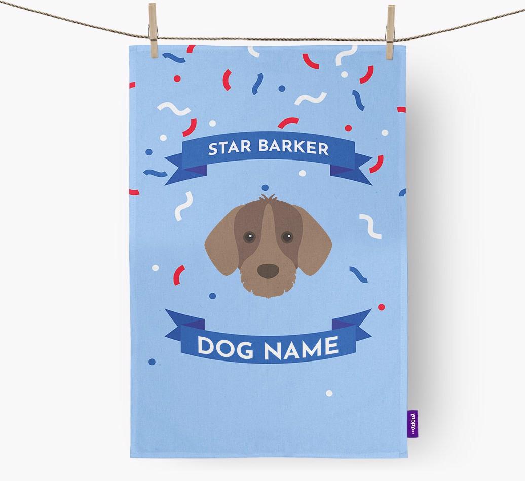 'Star Barker' - Personalized {breedFullName} Tea Towel