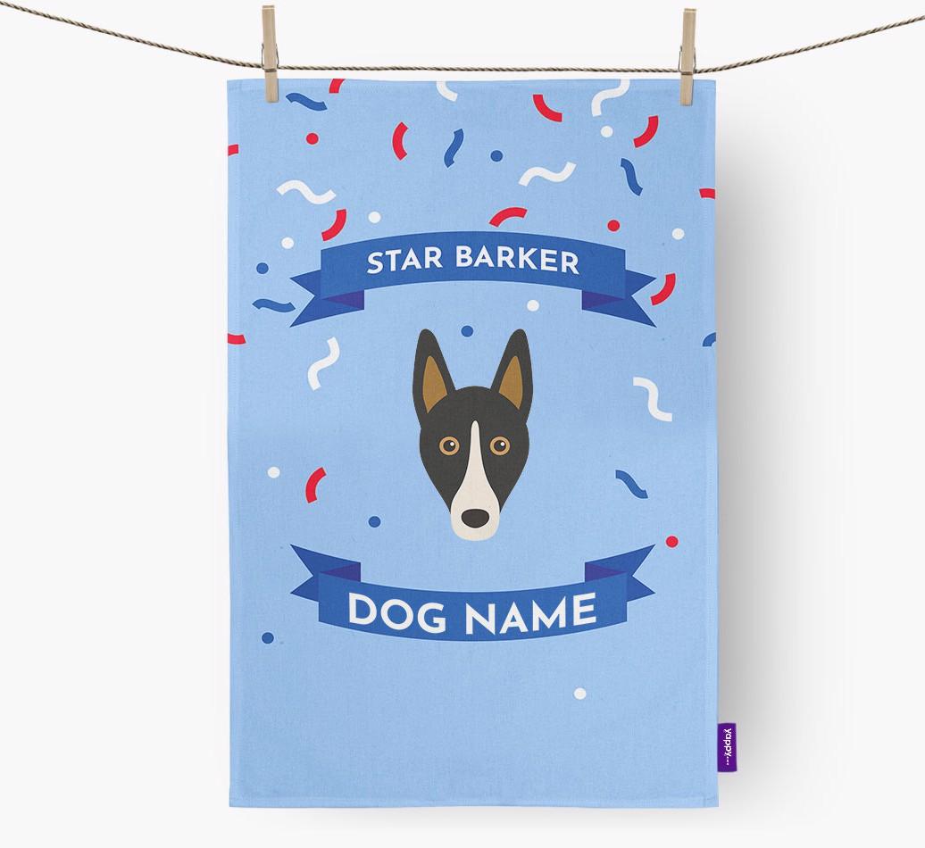 'Star Barker' - Personalized {breedFullName} Tea Towel