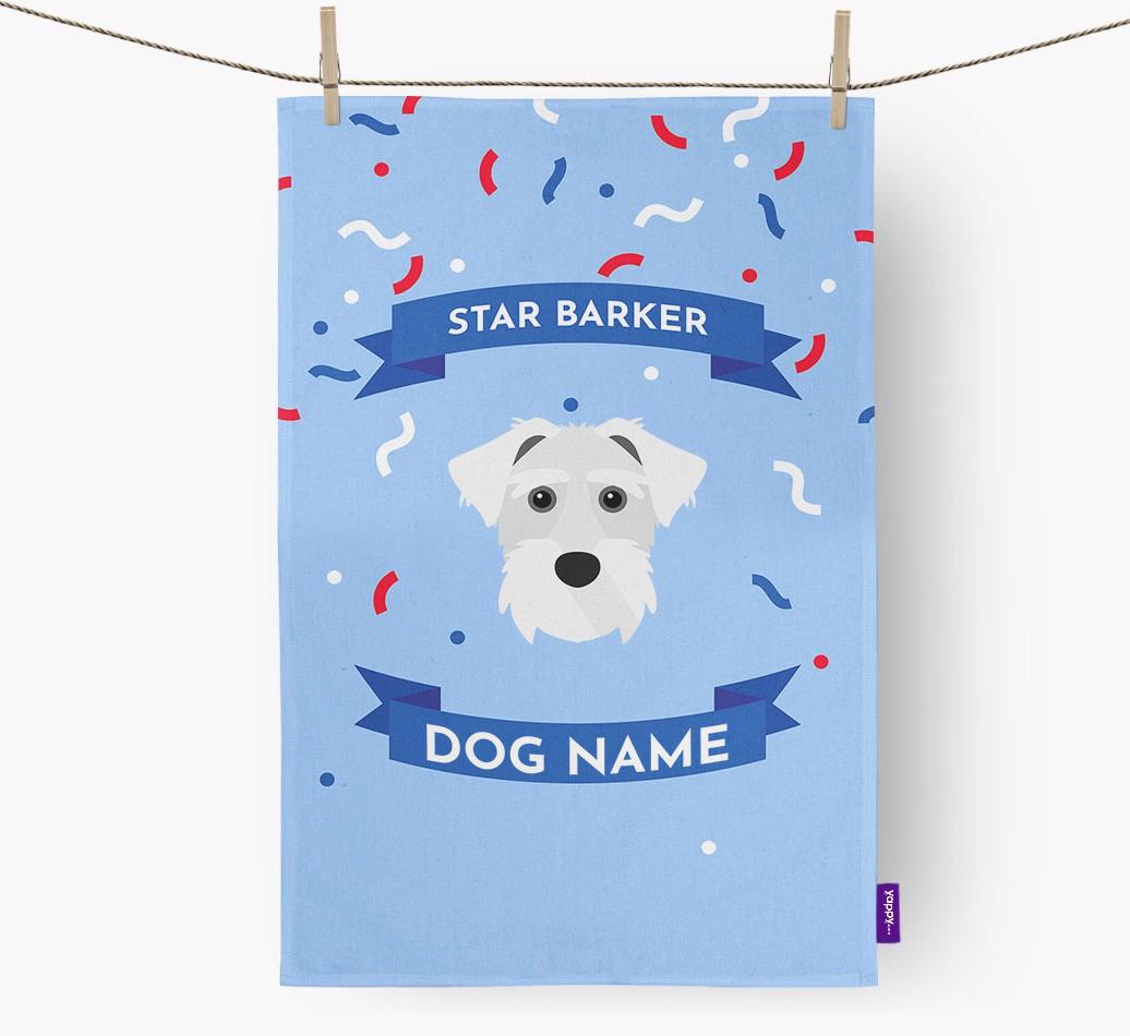 'Star Barker' - Personalized {breedFullName} Tea Towel