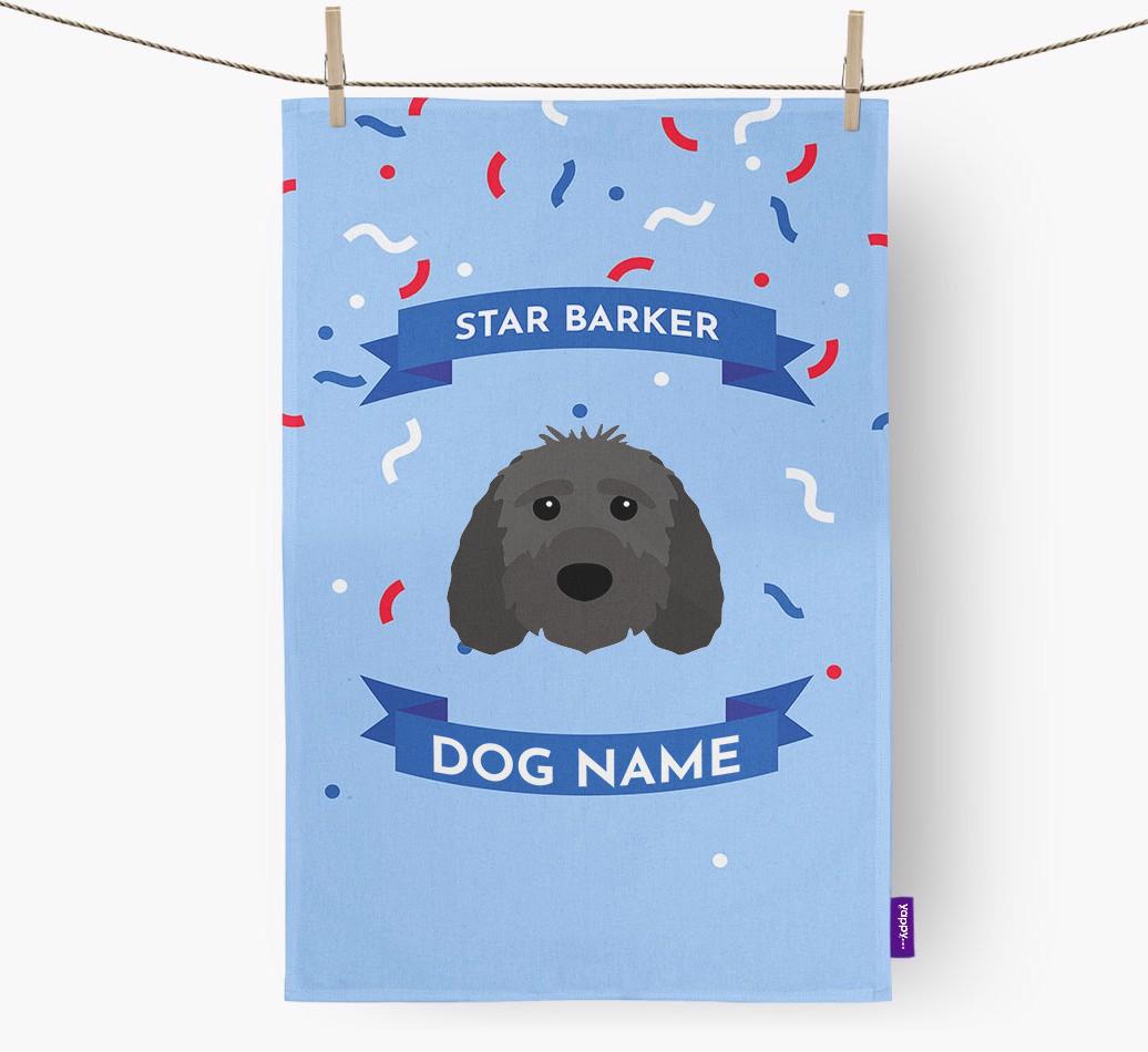 'Star Barker' - Personalized {breedFullName} Tea Towel