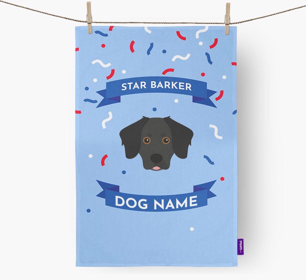 'Star Barker' - Personalized {breedFullName} Tea Towel