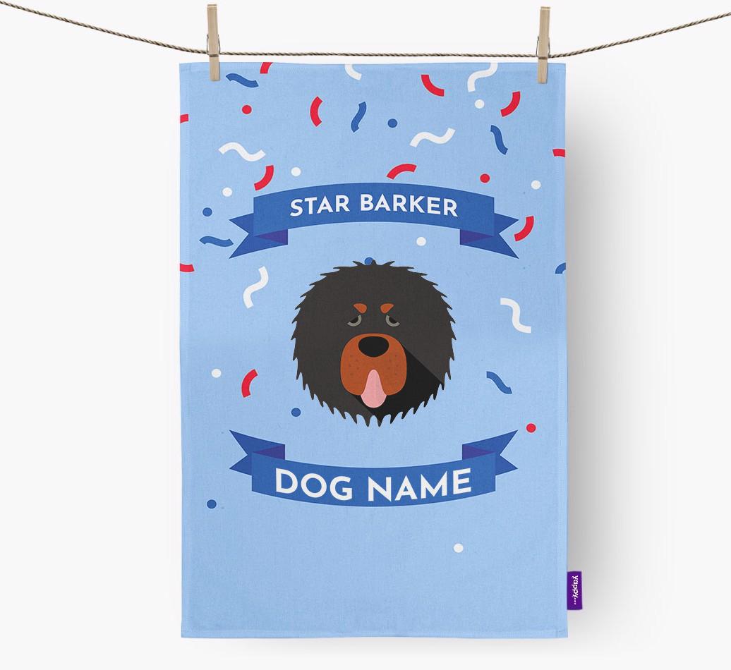 'Star Barker' - Personalized {breedFullName} Tea Towel