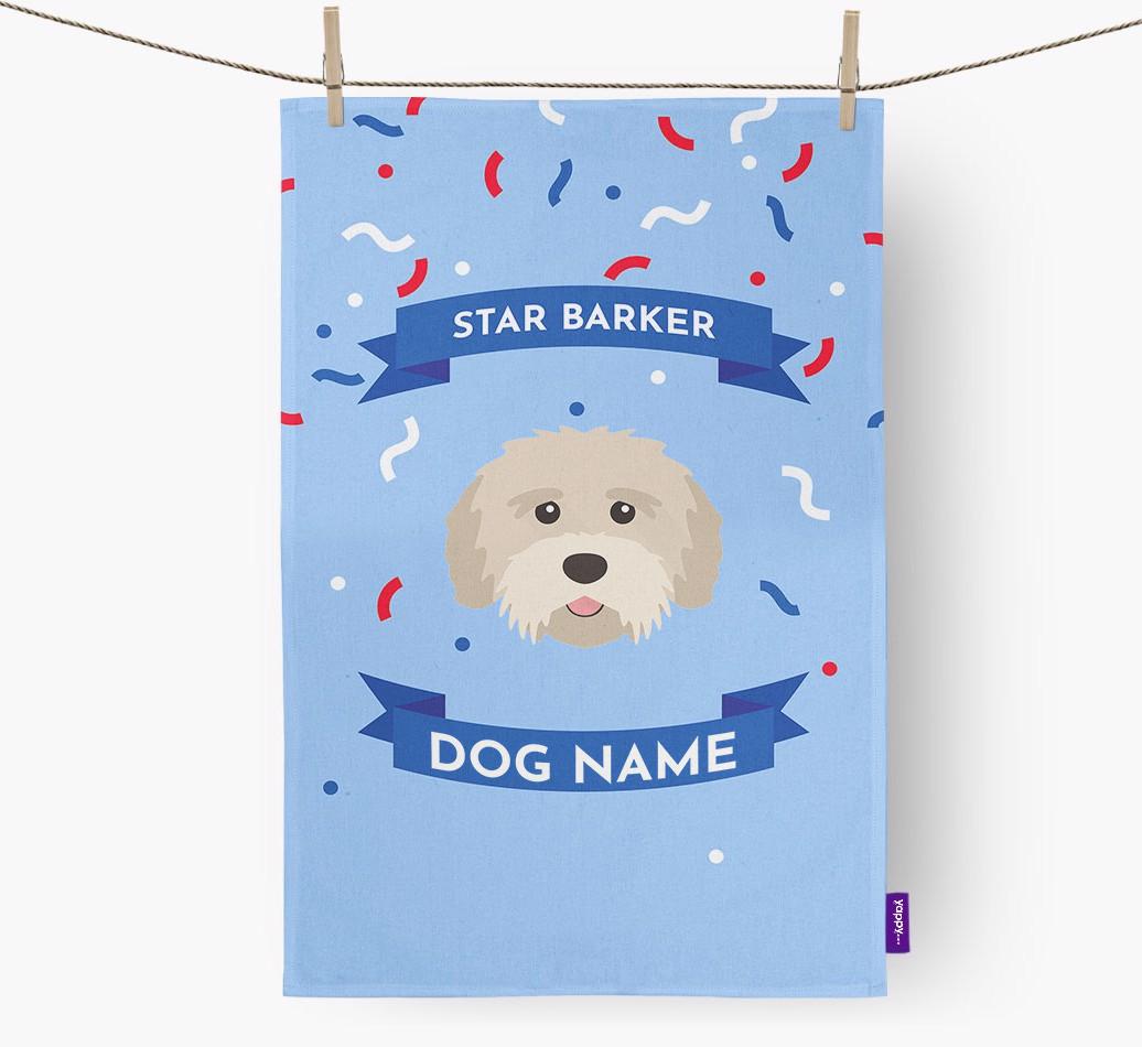 'Star Barker' - Personalized {breedFullName} Tea Towel
