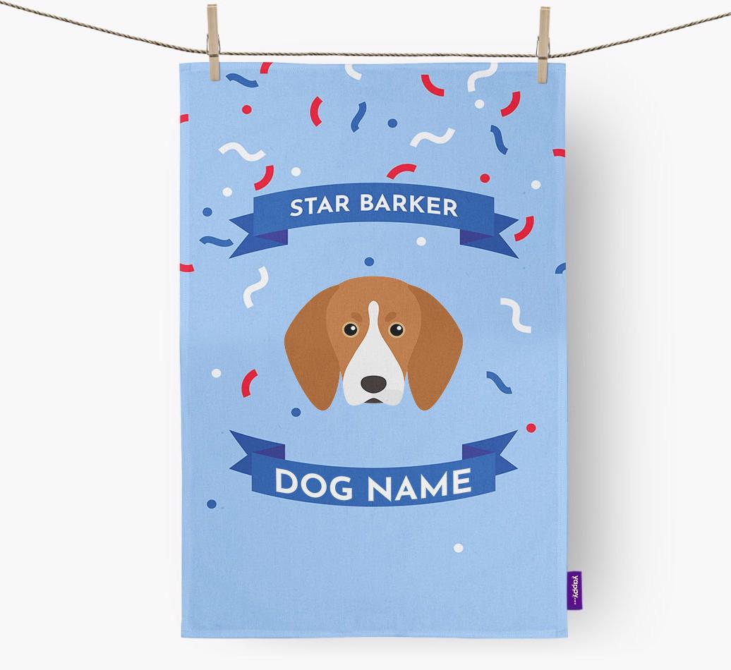 'Star Barker' - Personalized {breedFullName} Tea Towel