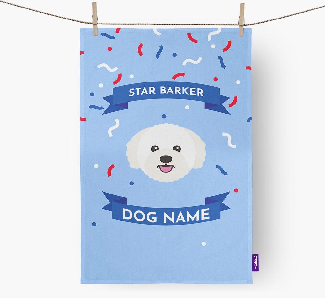 'Star Barker' - Personalized {breedFullName} Tea Towel