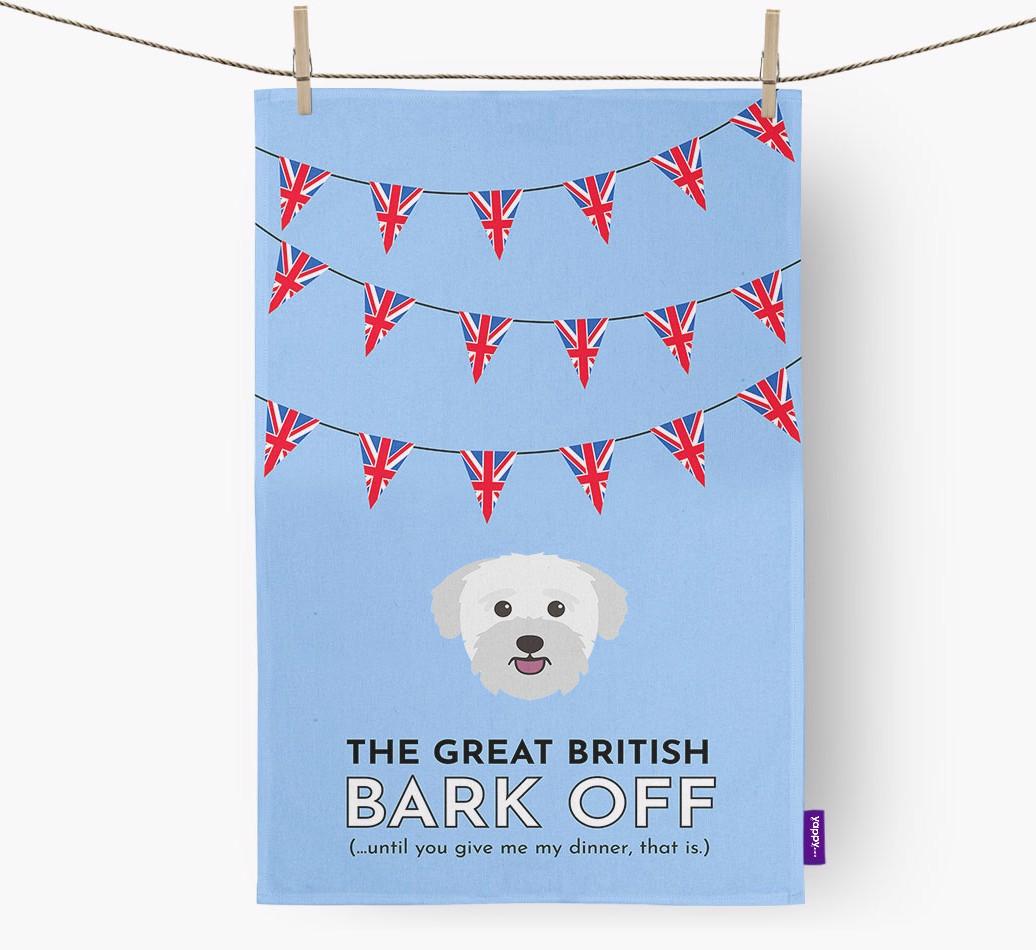 The Great British 'Bark' Off Tea Towel with {breedFullName} Icon