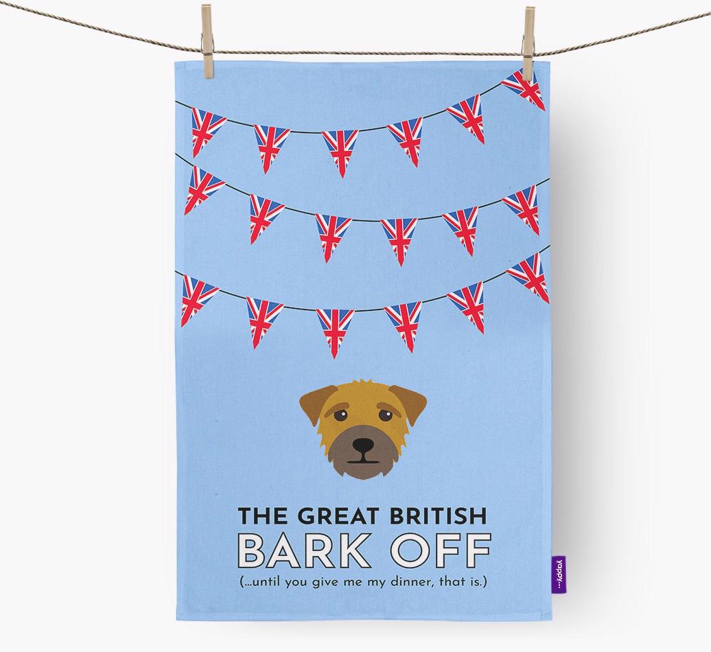The Great British 'Bark' Off Tea Towel with {breedFullName} Icon