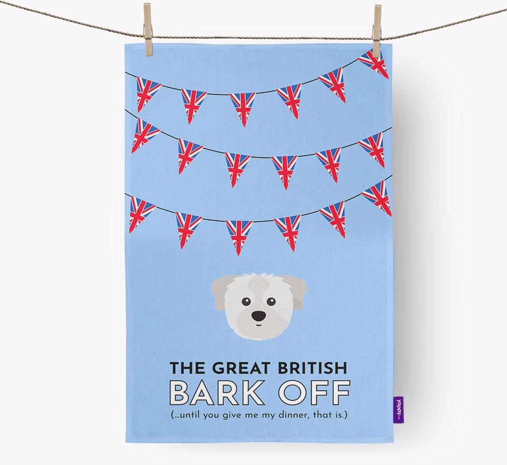 The Great British 'Bark' Off Tea Towel with {breedFullName} Icon